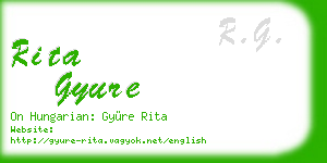 rita gyure business card